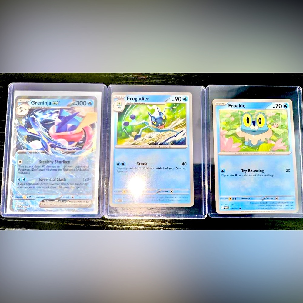 ** Greninja EX (Holo), Frogadier & Froakie Pokémon Cards (3 Card Bundle) **